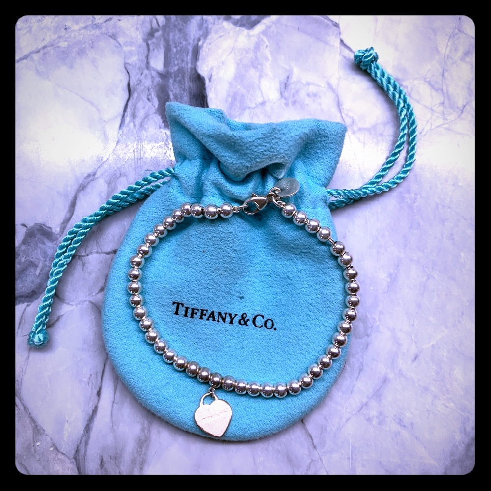 Beaded bracelet w/cooper Return toTiffany’s heart